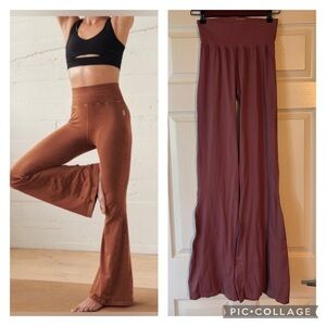 NWOT Free People x Hatch Good Karma Flare Leggings Size M/L Mauve Purple